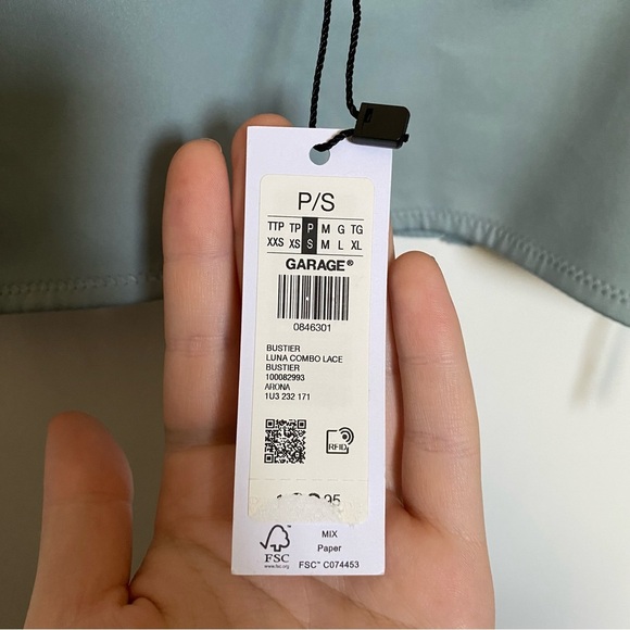 NWT GARAGE Elegant Lace Bralette in Light Blue - Picture 6 of 7